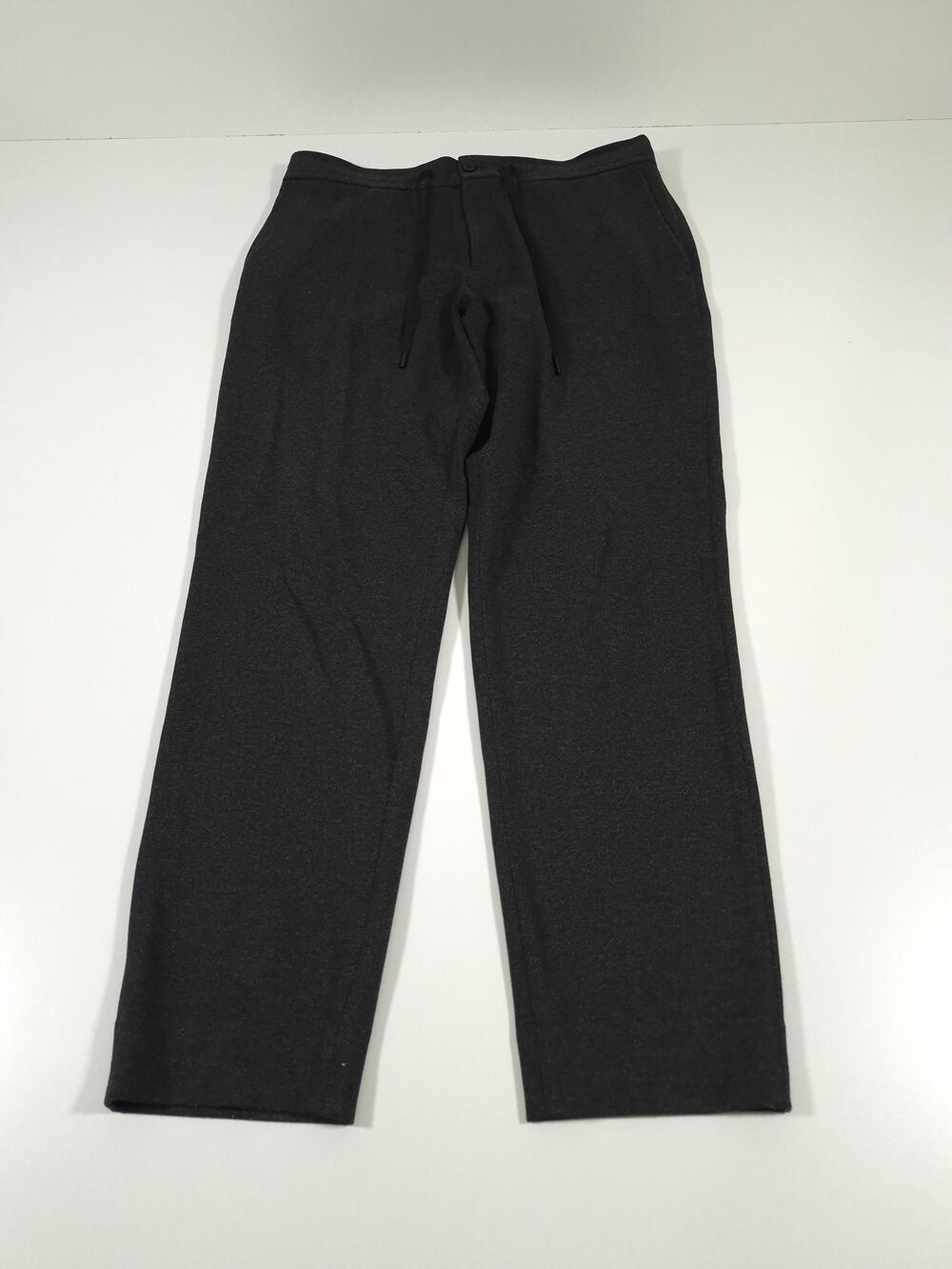 Theory Pants Mens 33x30 Gray Hunter Ponte Twill Drawstring Waist Stretch Casual